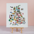 British Isles Adventure - Map-Themed Cross Stitch Kit
