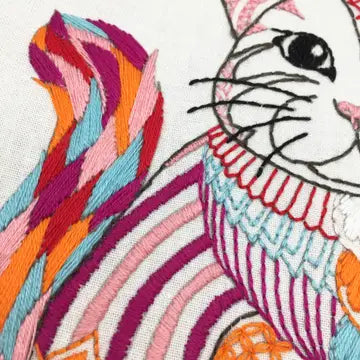 Cat Embroidery Kit (Boxed with Hoop) from Cinnamon Stitches