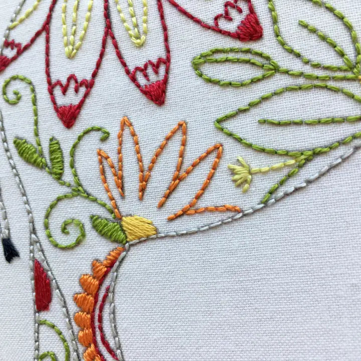 Elephant Embroidery Kit (Boxed with Hoop) from Cinnamon Stitches