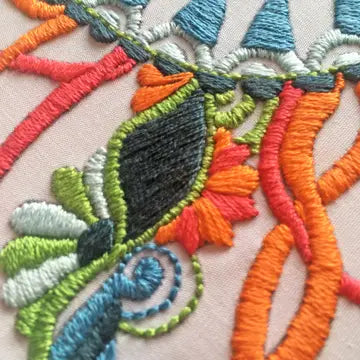 Jellyfish Embroidery Kit (Boxed with Hoop) from Cinnamon Stitches